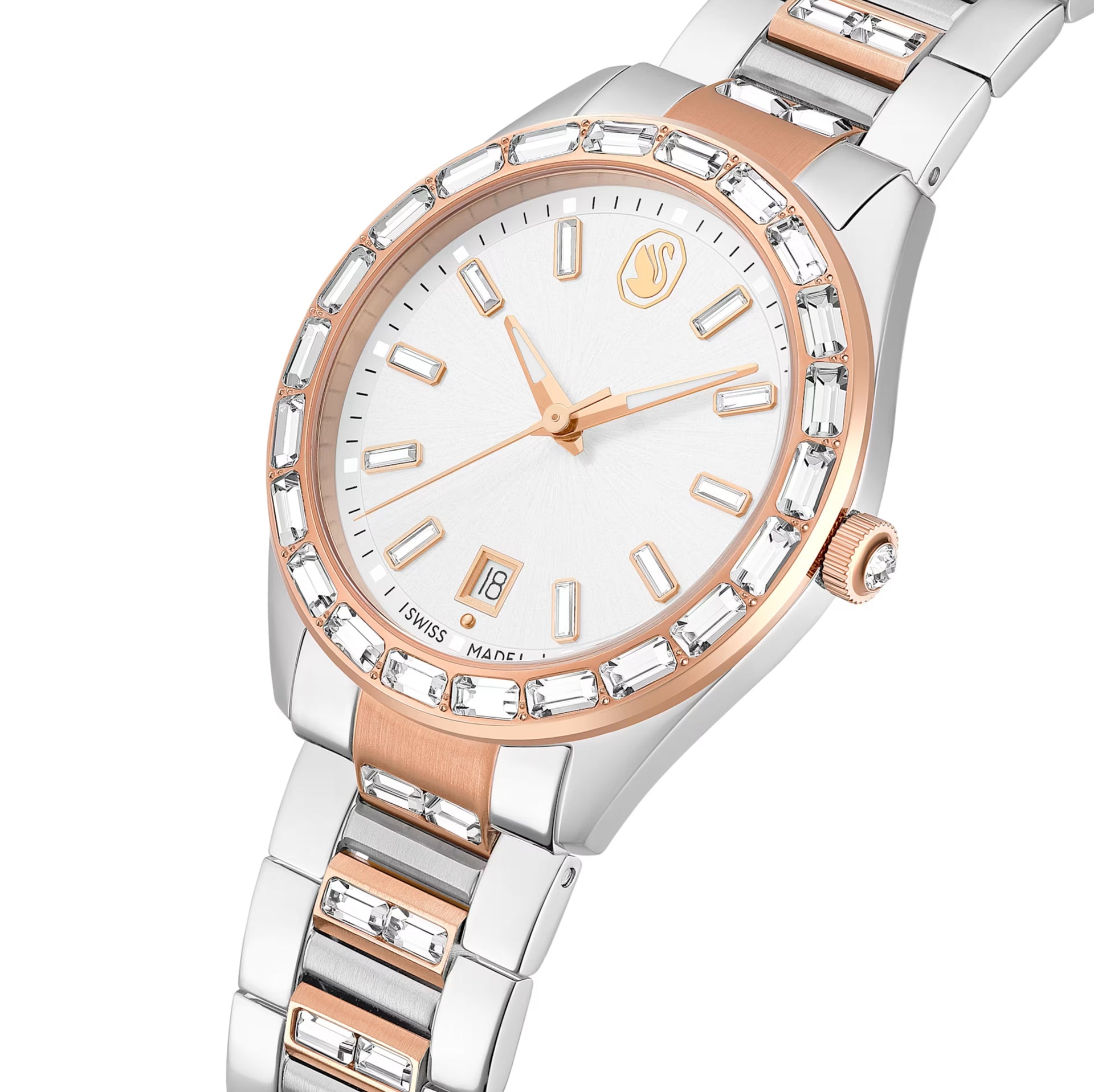 Swarovski Matrix Date Watch, Rose Gold-Tone - View 2 | Wrights Jewellers NZ