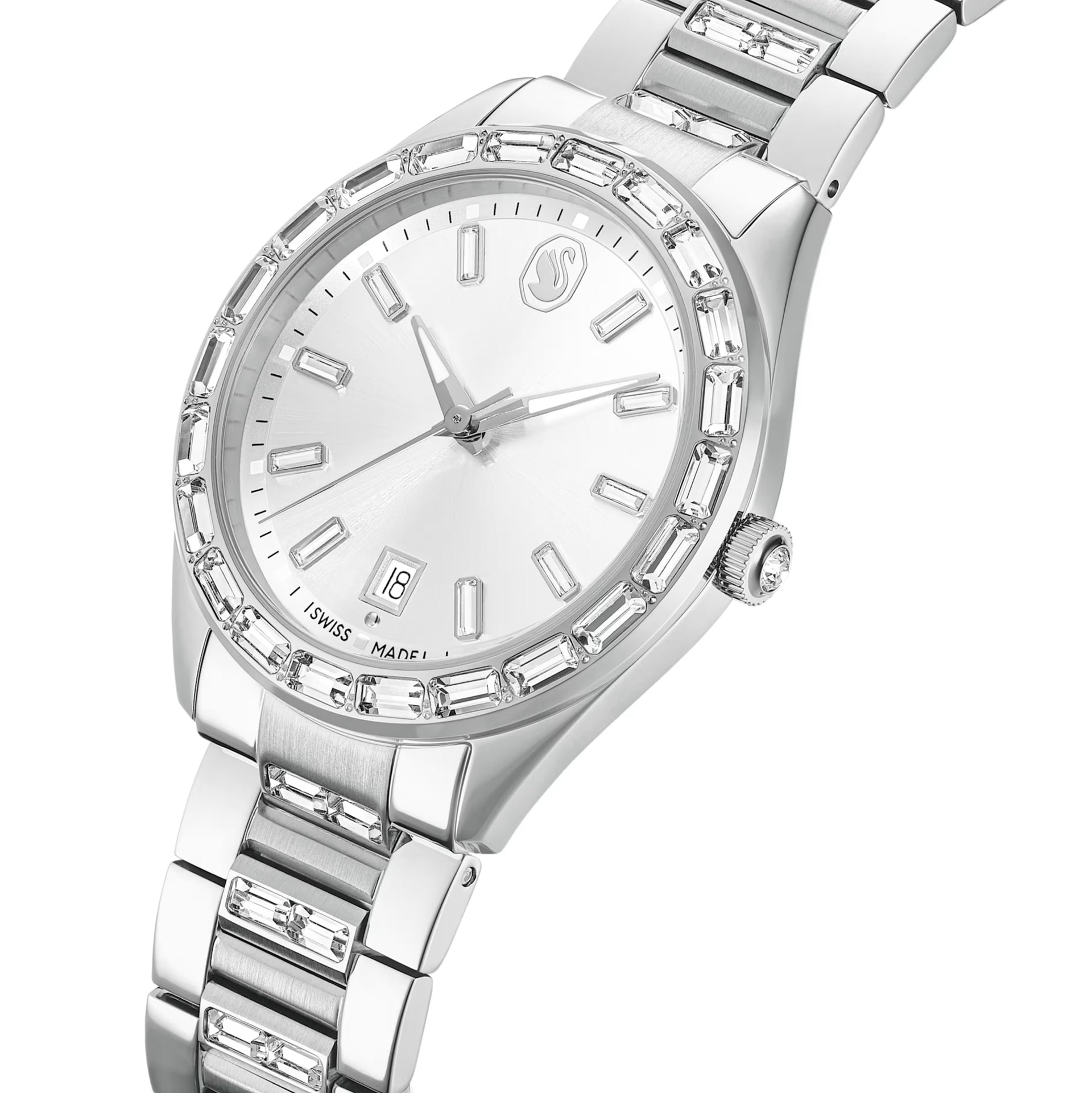 Swarovski Matrix Date Watch, Stainless Steel - View 2 | Wrights Jewellers NZ