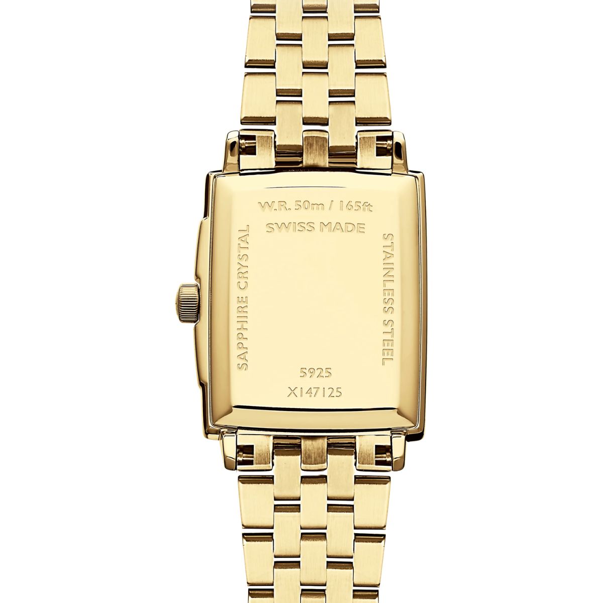 Raymond Weil Toccata caseback and yellow gold PVD bracelet with folding clasp