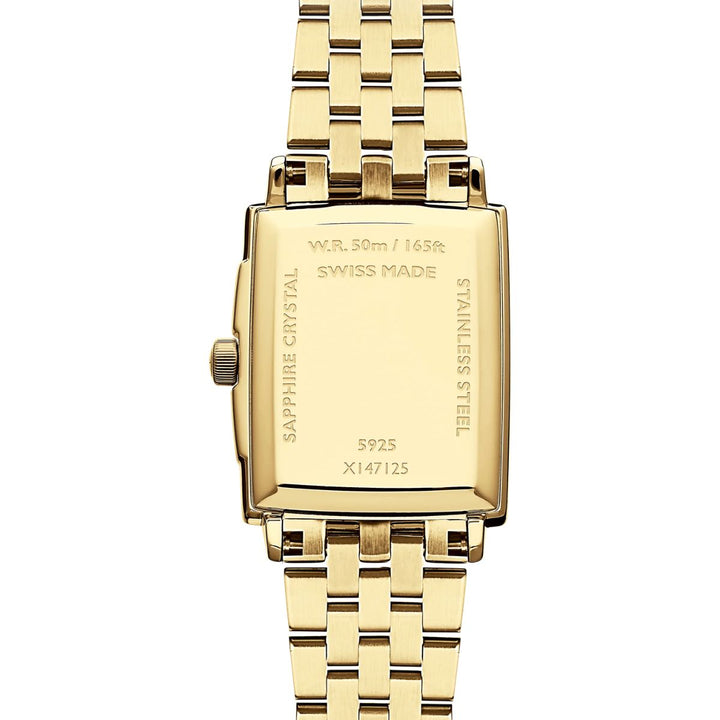 Raymond Weil Toccata caseback and yellow gold PVD bracelet with folding clasp