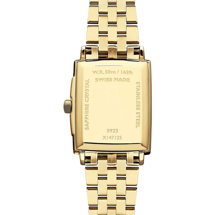 Raymond Weil Toccata caseback and yellow gold PVD bracelet with folding clasp