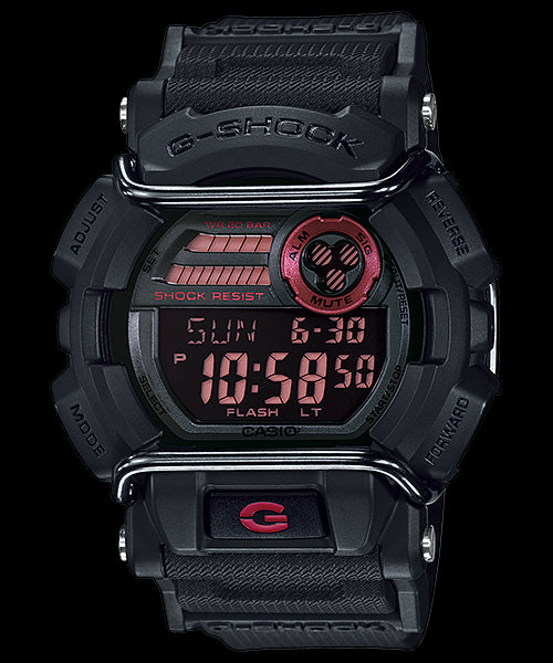 Black and red G Shock watch