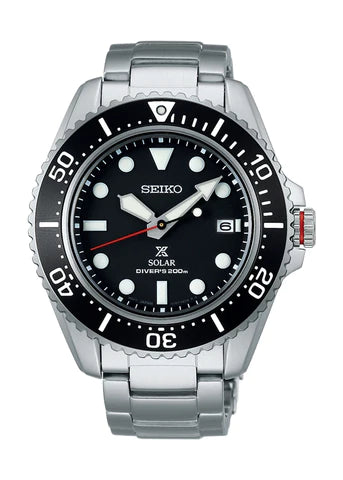 Seiko Prospex Solar Powered Watch with black dial