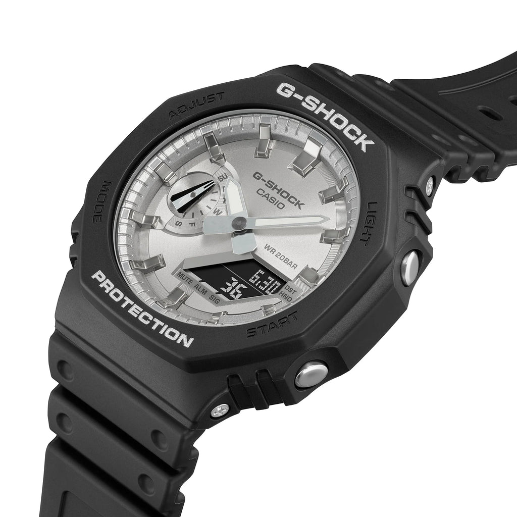 Black and silver mens G Shock watch