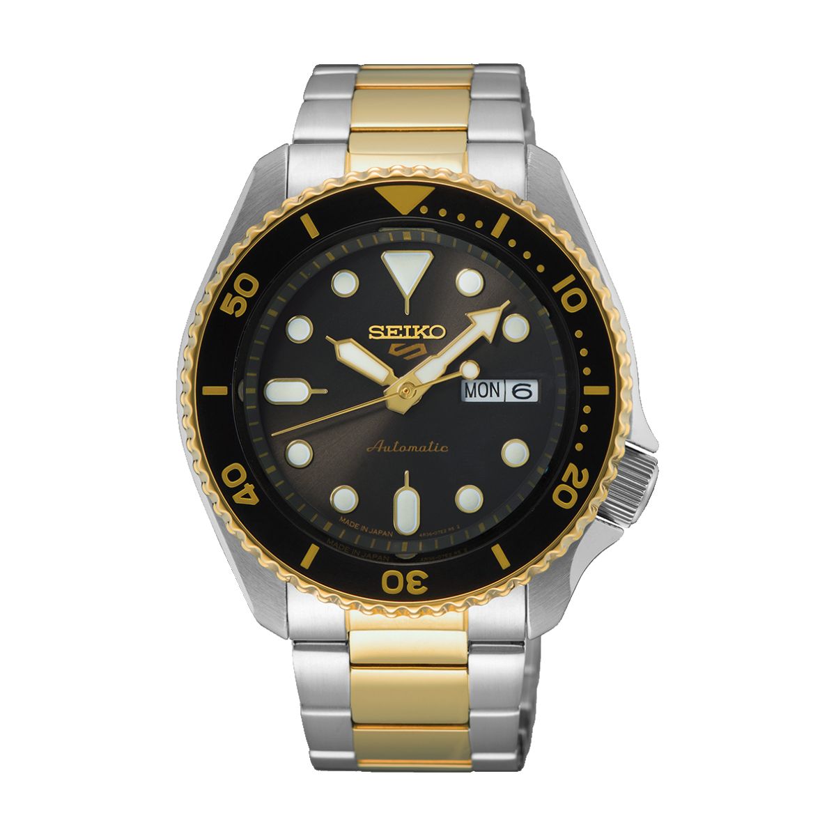 Seiko SRPK22J8 5 Sports Two-Tone Watch | Wrights Jewellers
