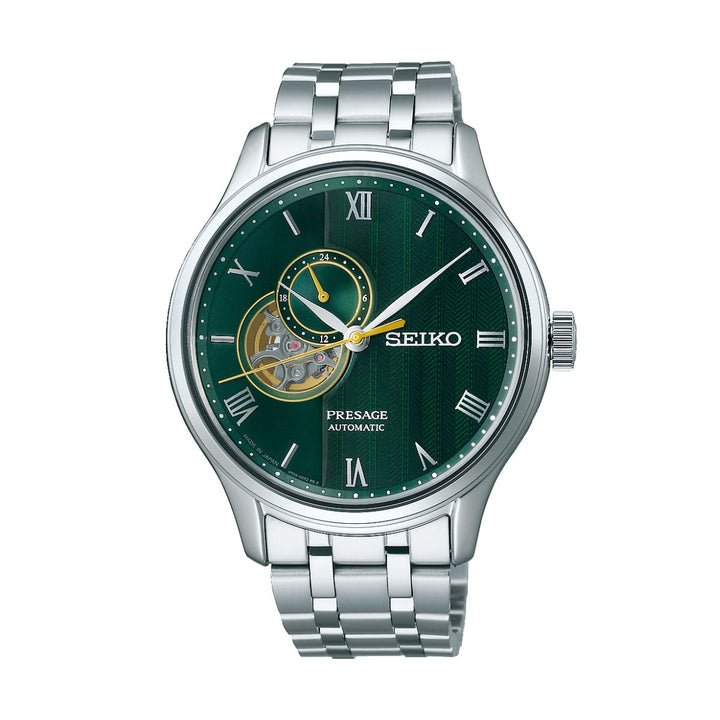 Seiko Presage SSA463J1 green dial automatic watch