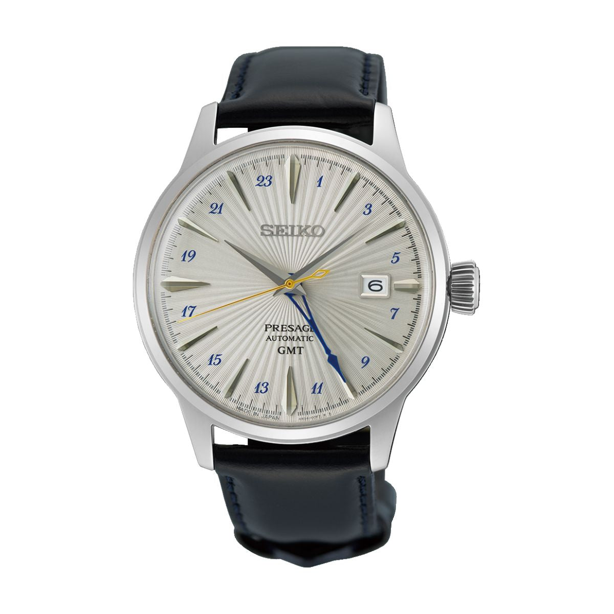 Seiko Presage SSK049J Cocktail Time Silver Bullet GMT Watch – Wrights Jewellers NZ