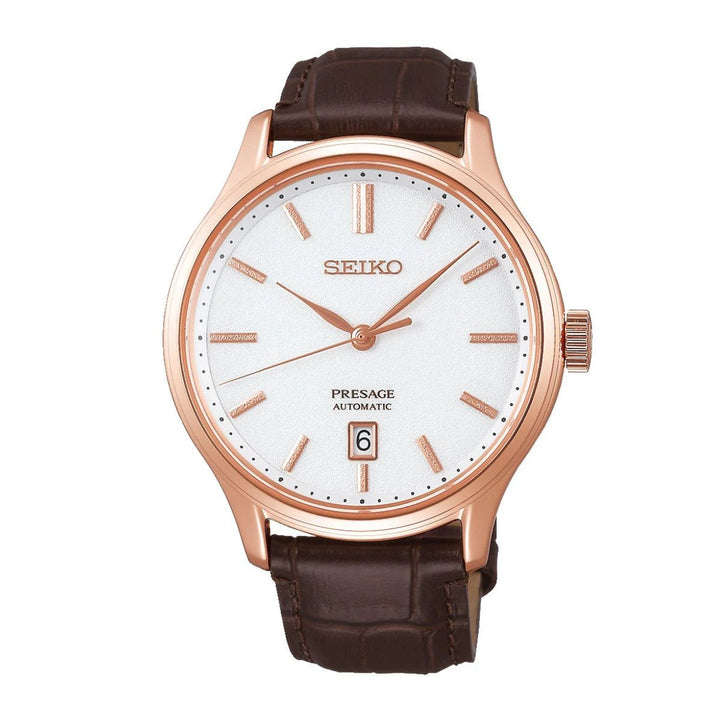 Seiko Presage SRPD42J Automatic Watch | Leather Strap Sapphire Crystal | Wrights Jewellers NZ