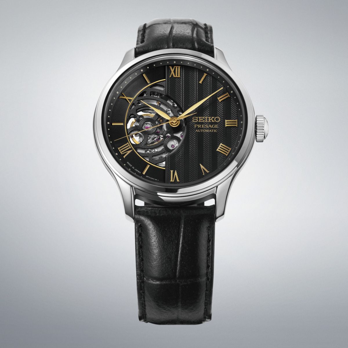 Seiko Presage HCB008J1 open heart dial showing Calibre 4R71 automatic movement