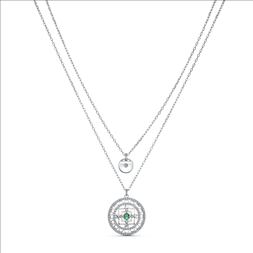Swarovski mandala symbolic necklace