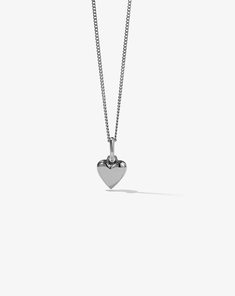 Meadowlark silver heart necklace