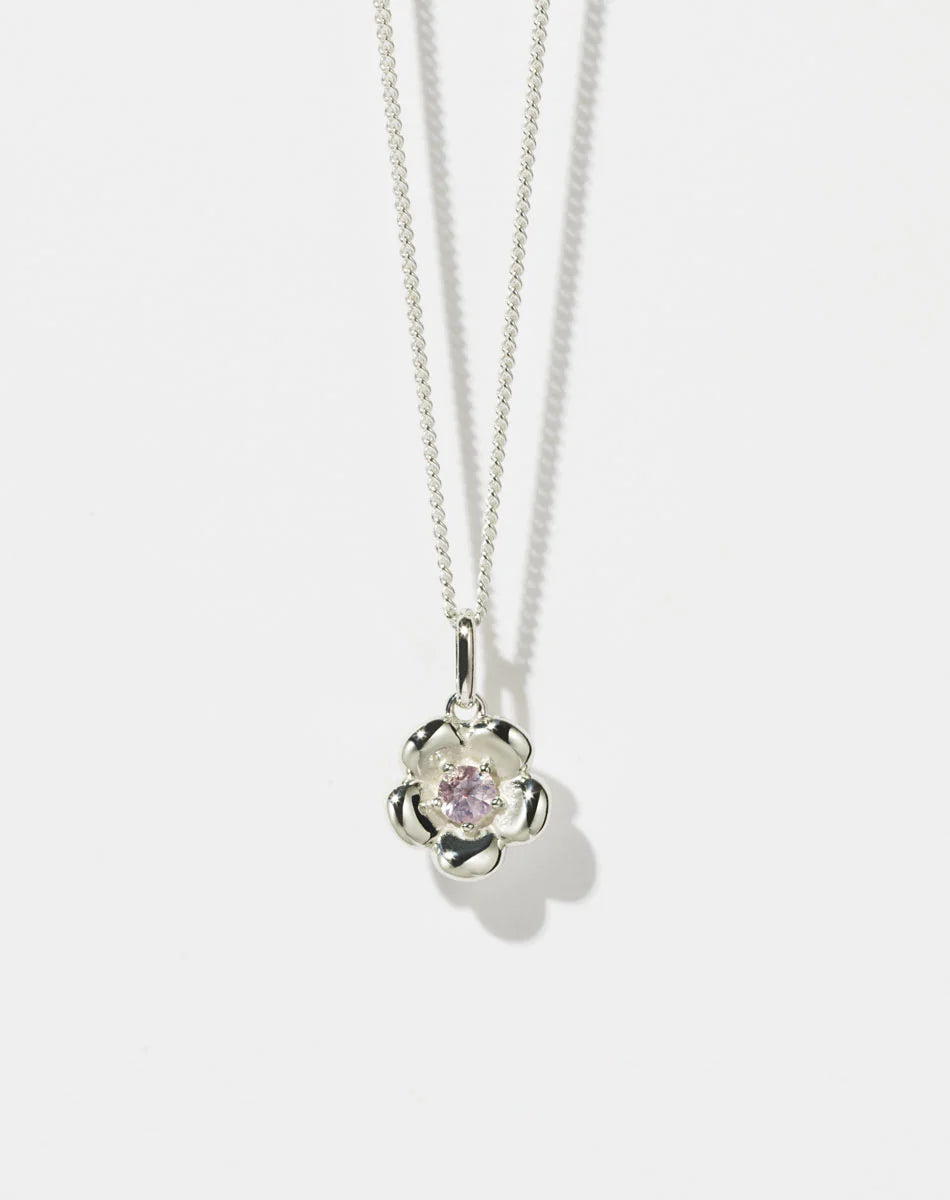Meadowlark Posie Charm Necklace Pink Sapphire | Wrights Jewellers NZ