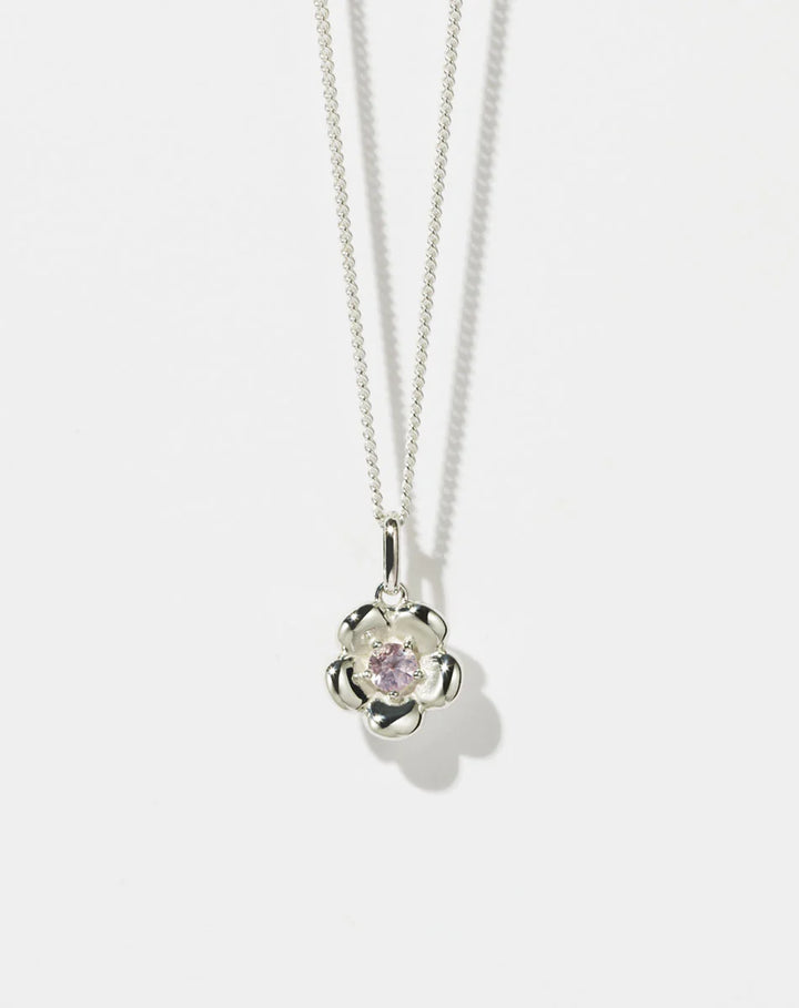 Meadowlark Posie Charm Necklace Pink Sapphire | Wrights Jewellers NZ