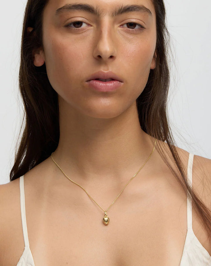Meadowlark Tulip Charm Necklace 23k Gold Plated - View 2 | Wrights Jewellers NZ