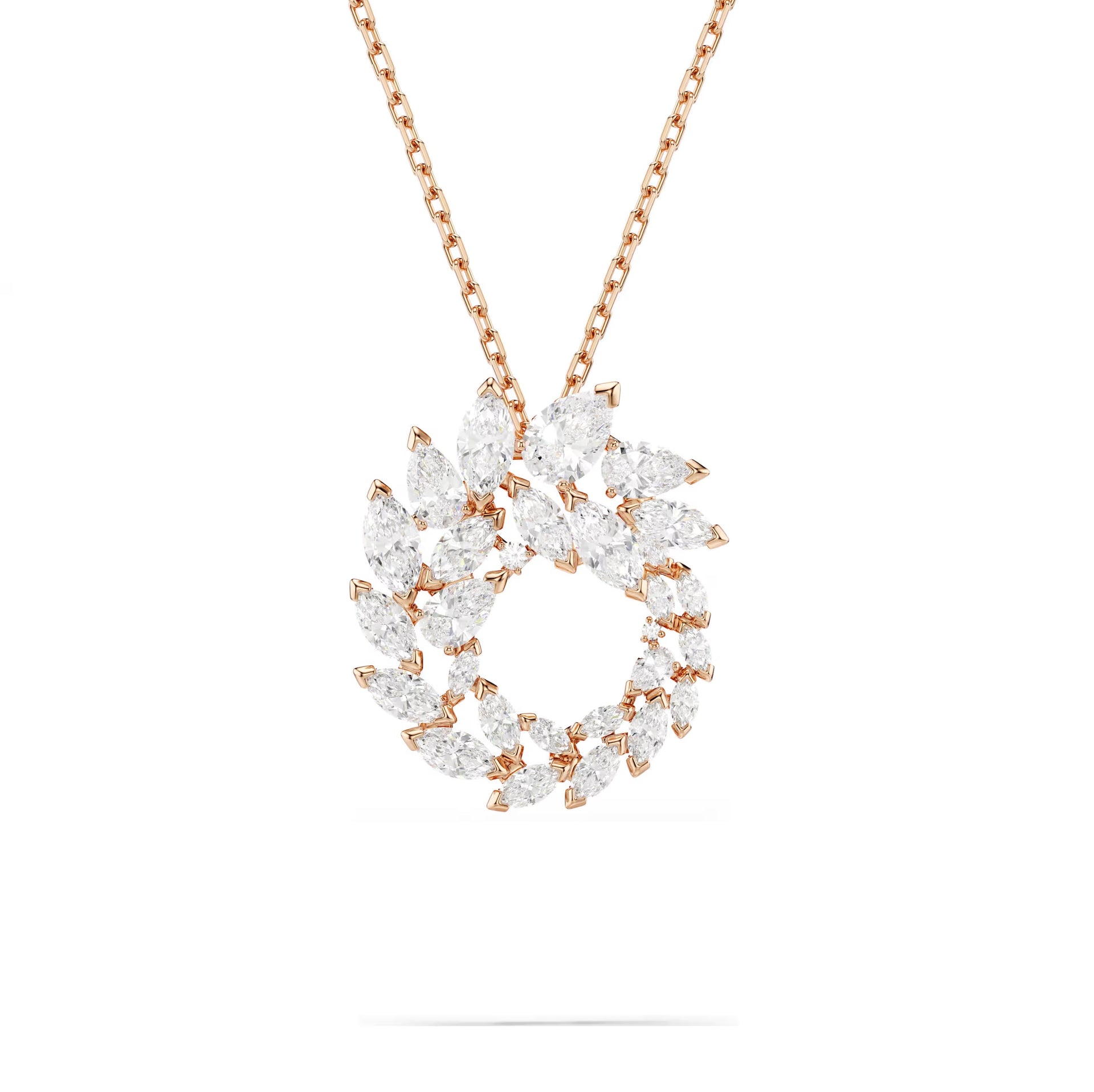 Swarovski Mesmera pendant with marquise cut crystals in rose gold