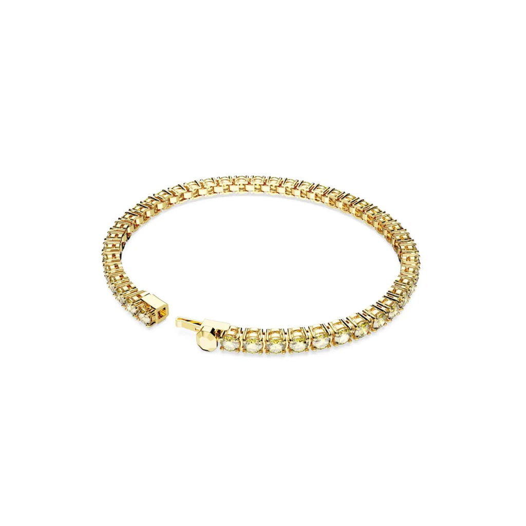 Gold Swarovski crystal tennis bracelet 
