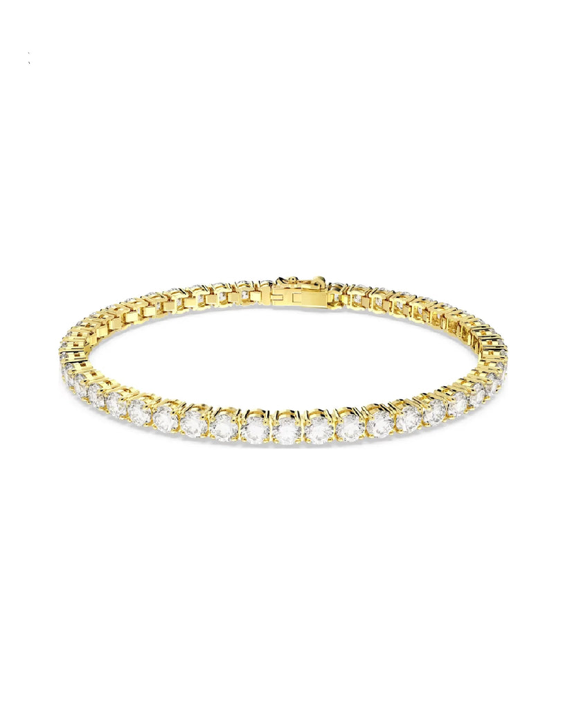 Swarovski gold tennis bracelet