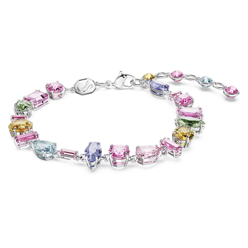 Swarovski bracelet with multi coloured crystals