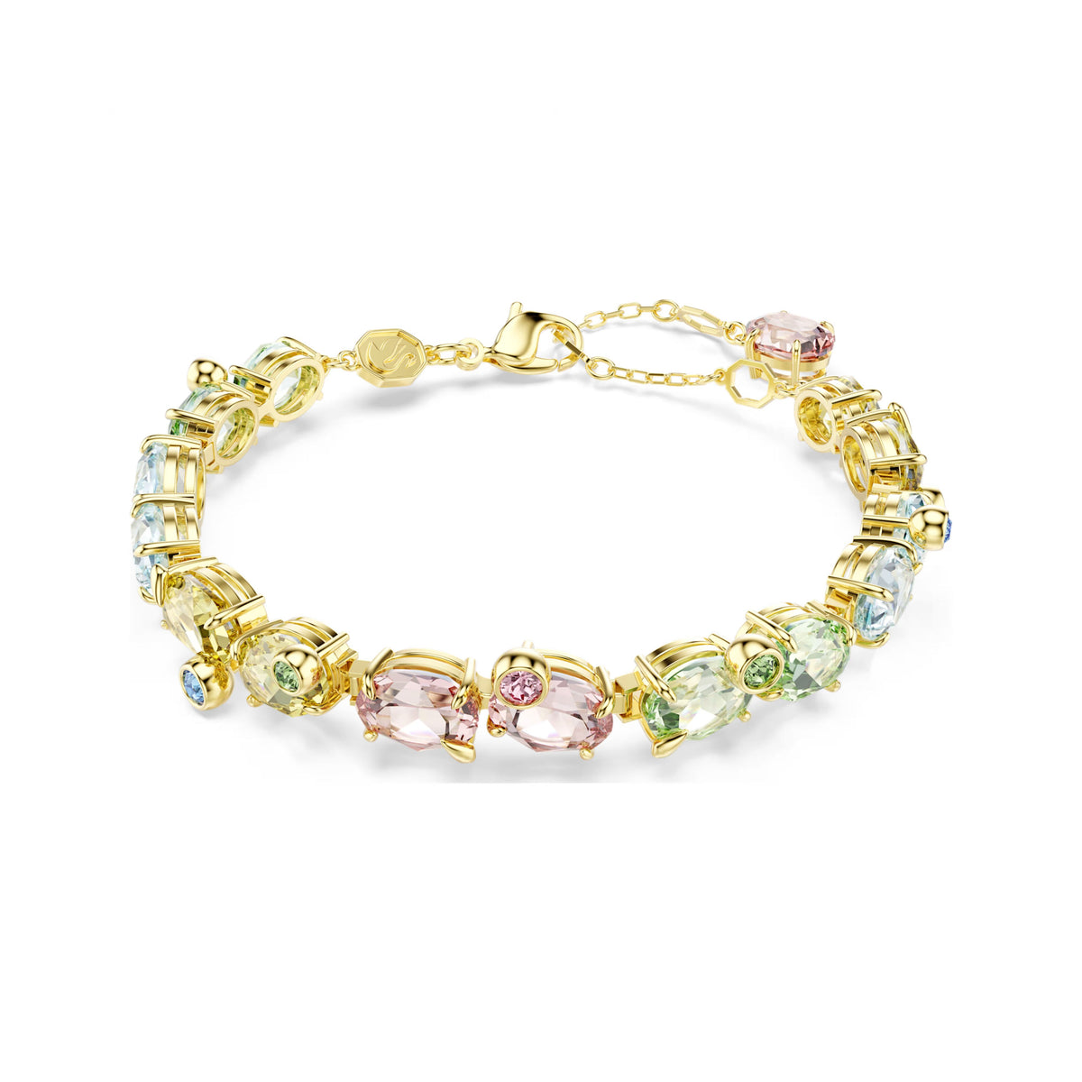 Swarovski Gema bracelet, 18K gold finish with multicoloured crystal bubble setting
