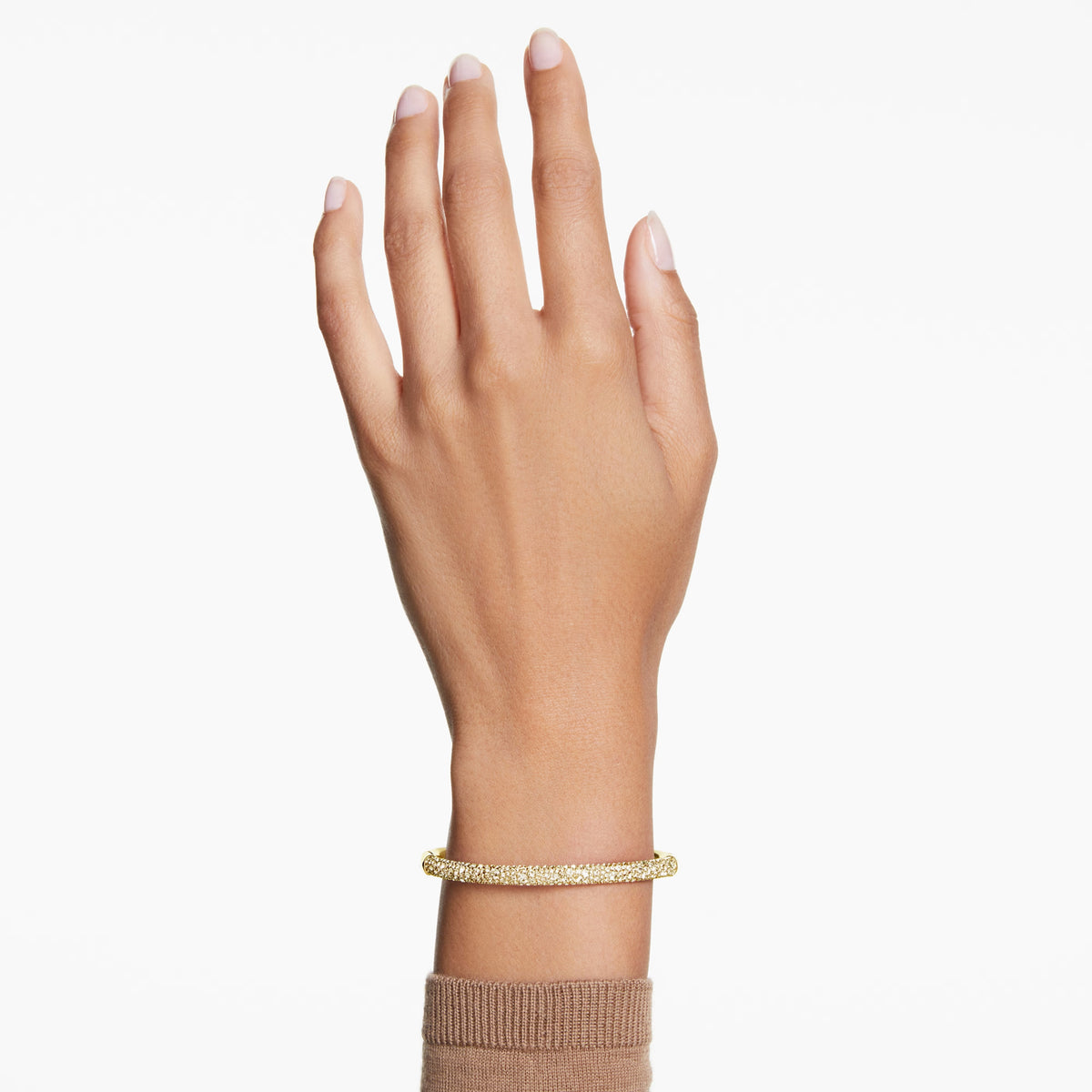 Swarovski Sublima bangle, 18K gold finish with gold-tone crystal pavé
