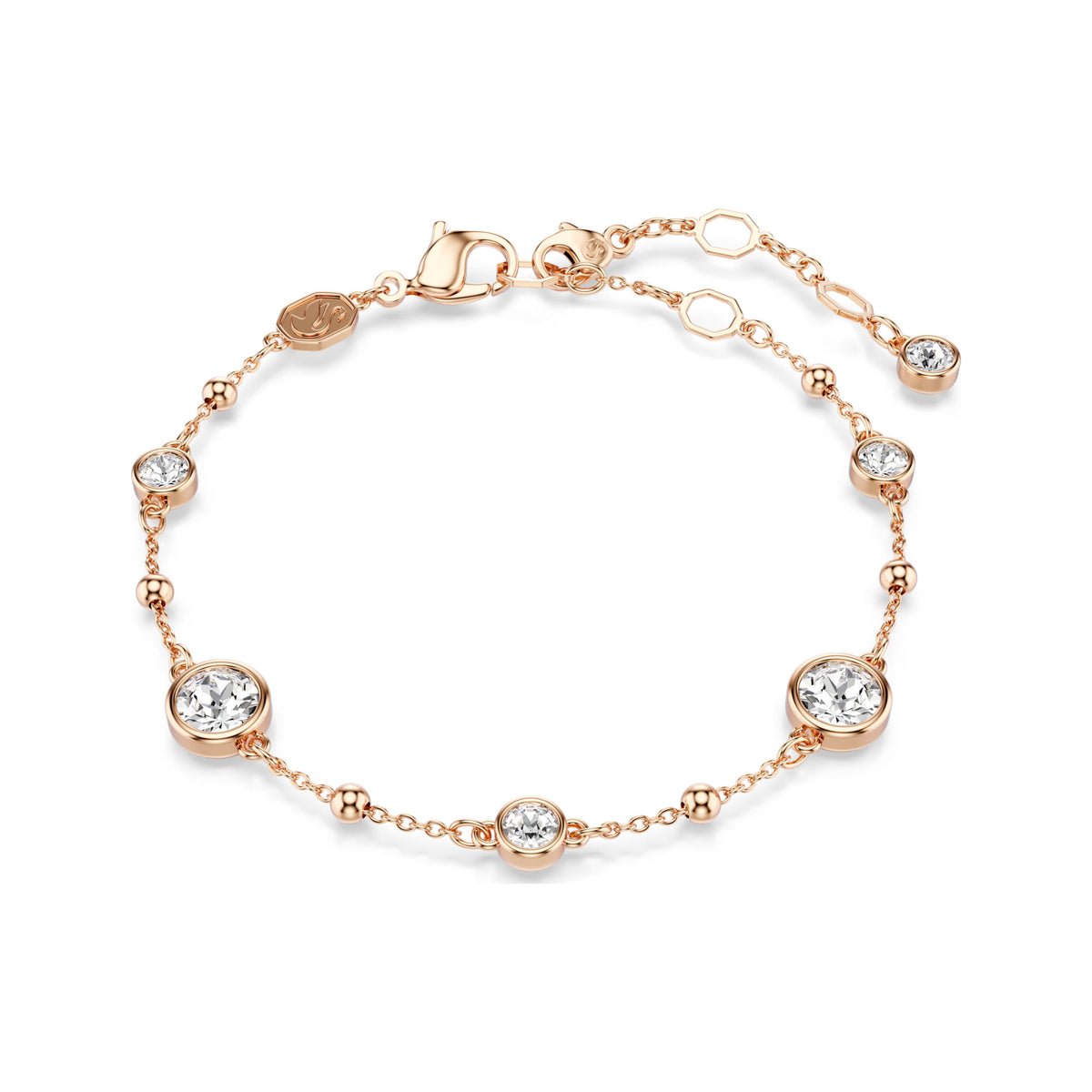 Swarovski Imber bracelet, 18K rose gold finish with metal droplets and clear crystal accents