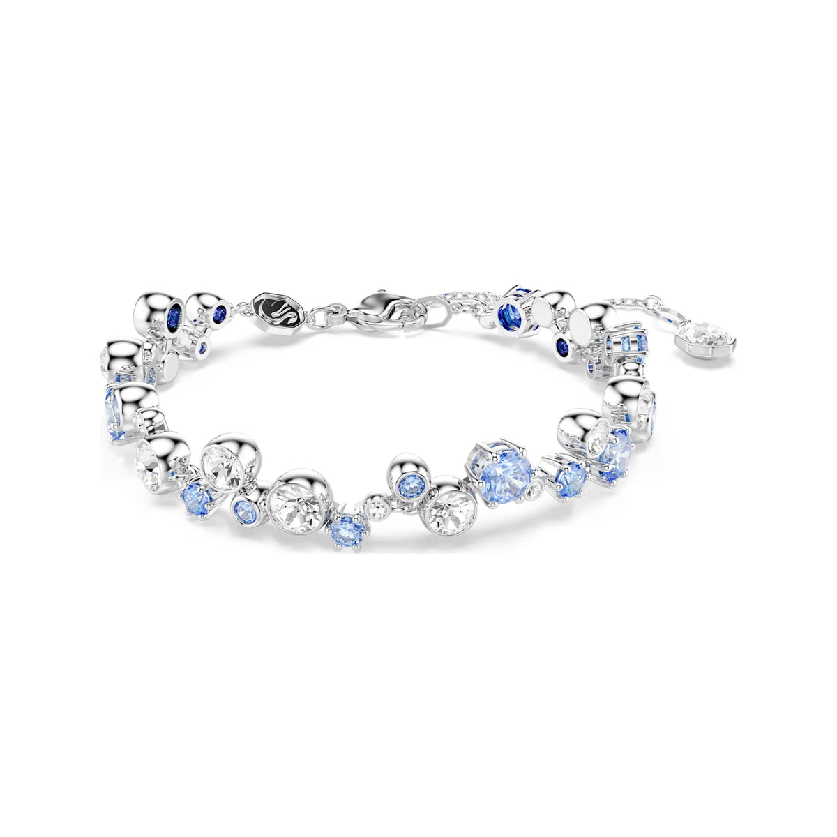 Swarovski Constella bracelet with clear and blue crystal cluster