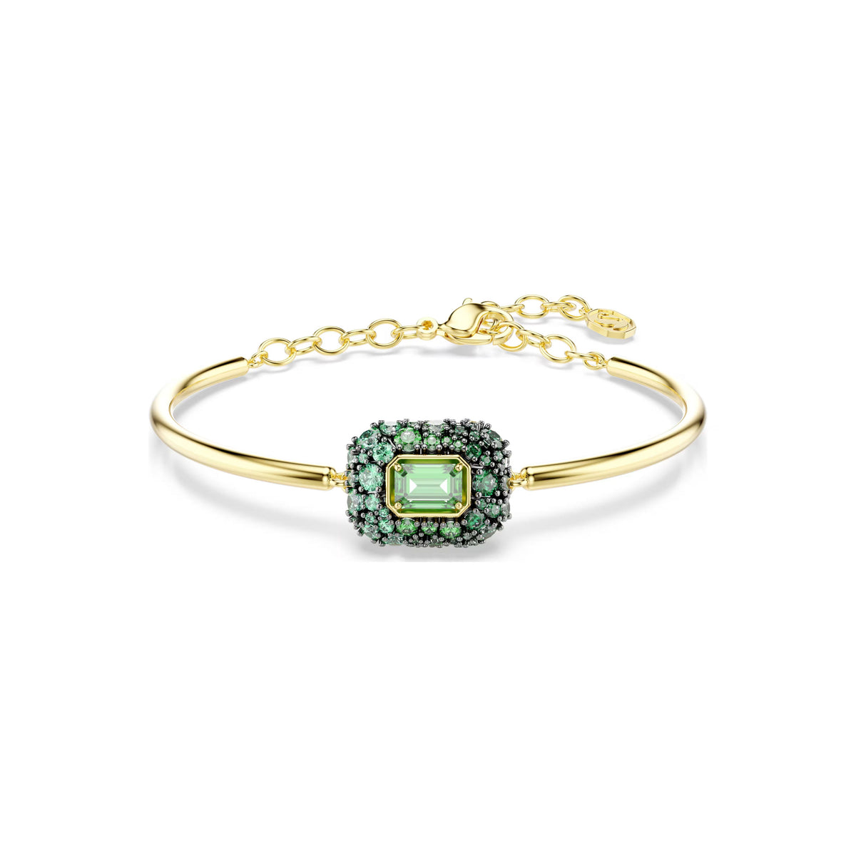 Swarovski Sublima octagon cut bangle in deep green Swarovski Zirconia