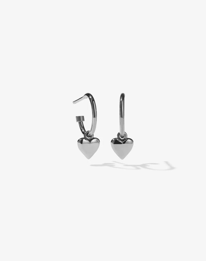 Heart hoop earrings