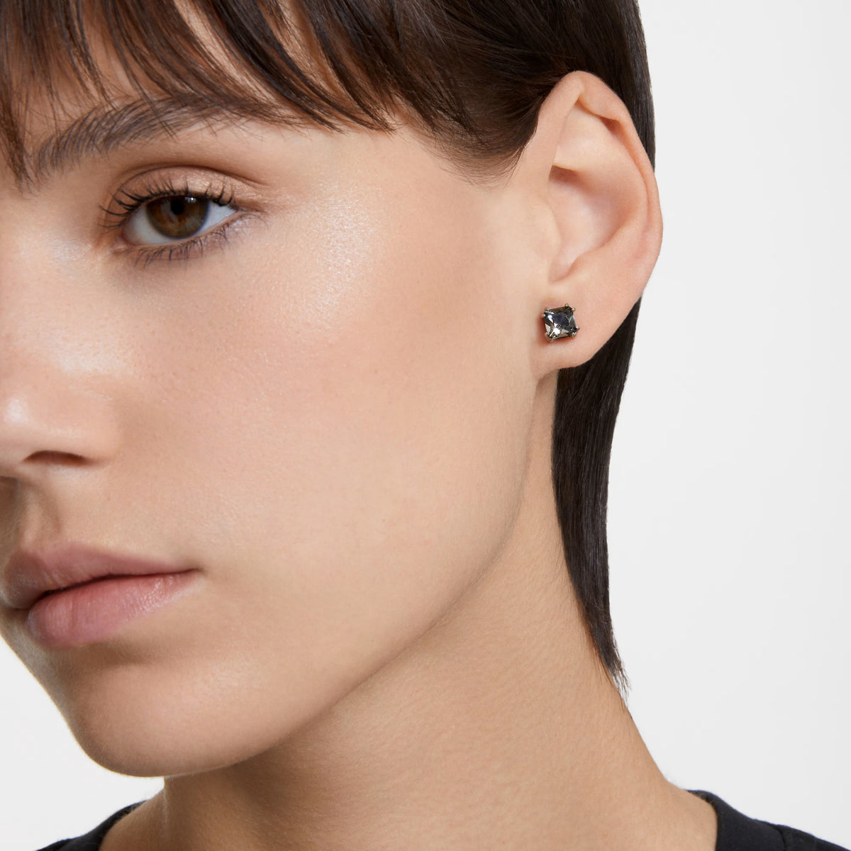 Swarovski Millenia Earrings, Black - View 2 | Wrights Jewellers NZ