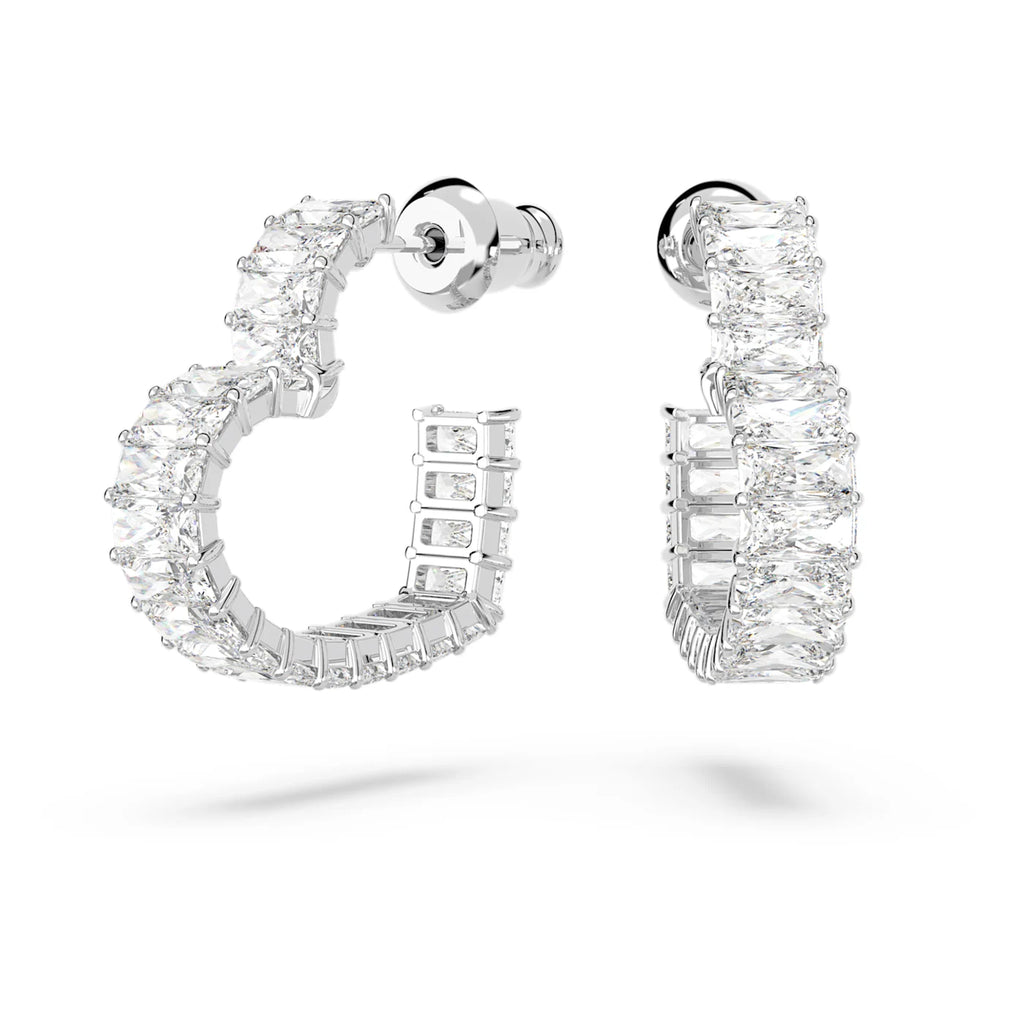 Swarovski Matrix Heart Hoop Earrings