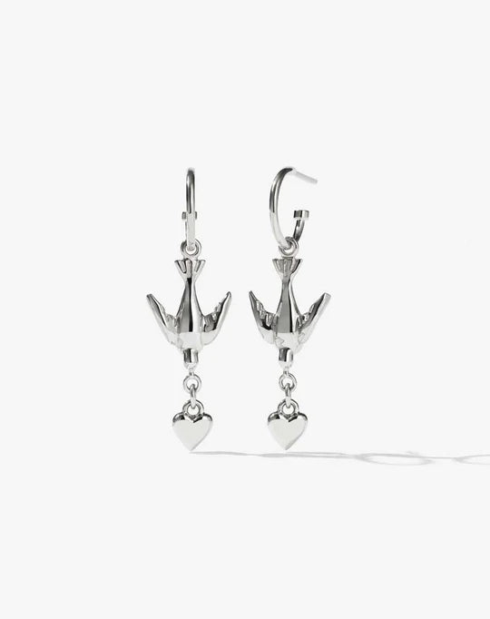 Dove hoop earrings