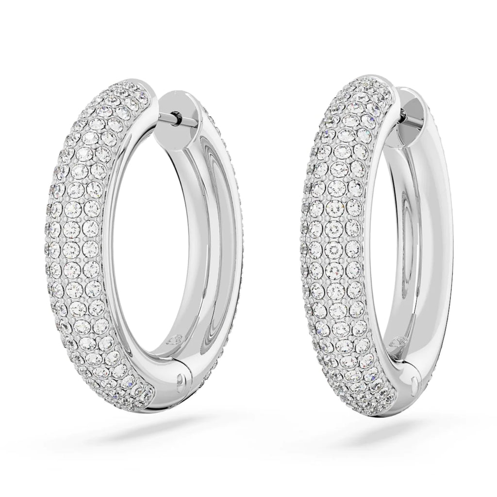 Swarovski silver Dextera hoop earrings