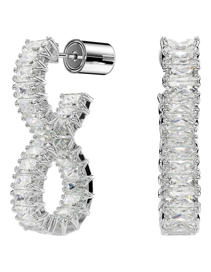 Swarovski infinity hoop earrings
