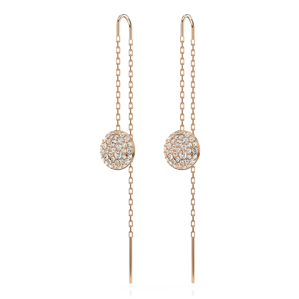 Rose gold thread earrings