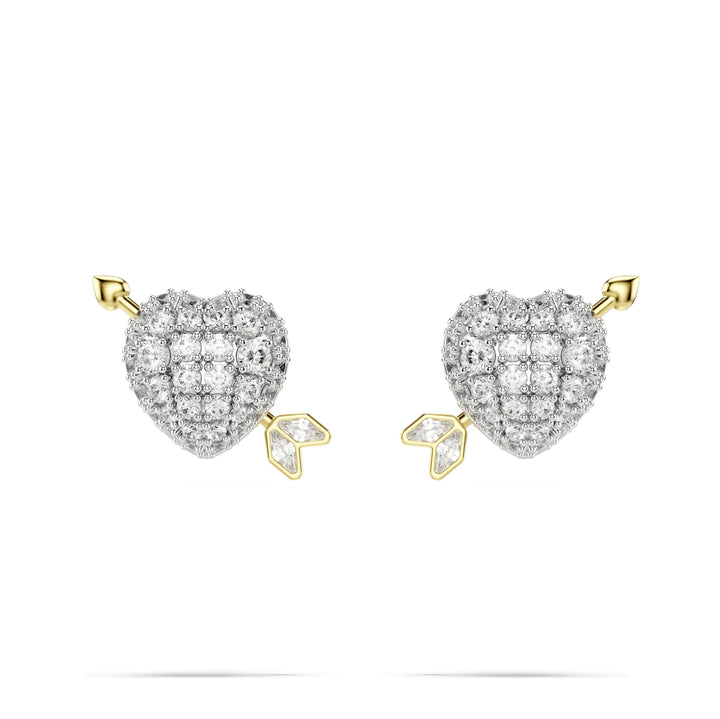 Swarovski Idyllia Heart with Arrow Stud Earrings