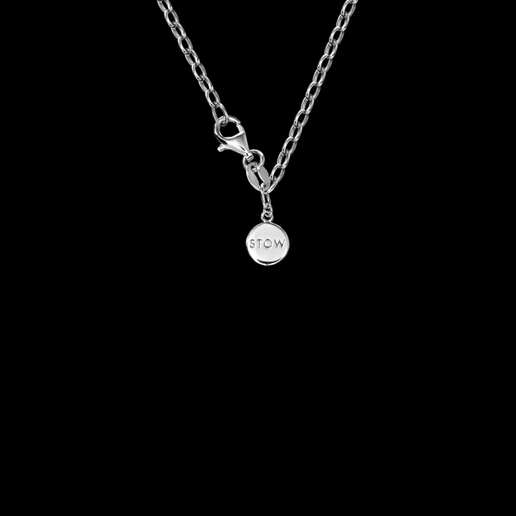Silver oval belcher chain