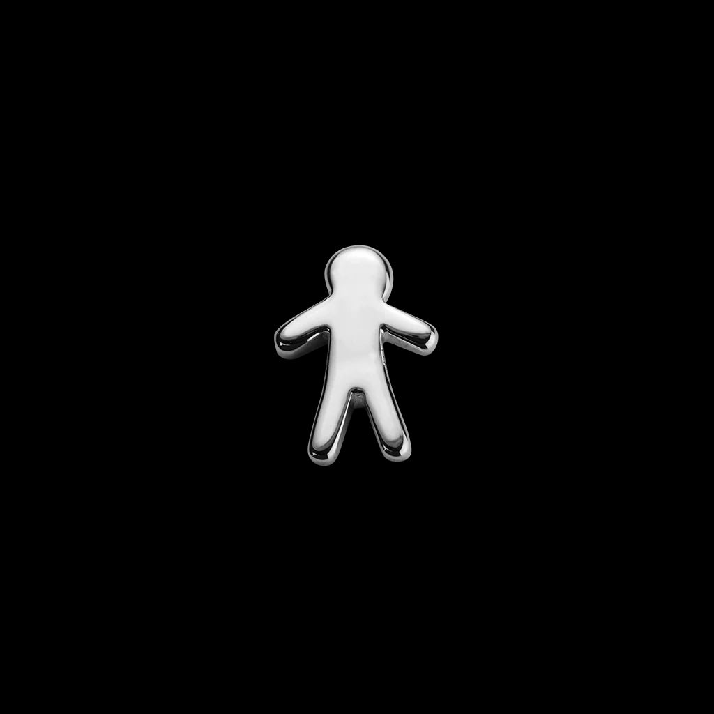 Silver boy charm