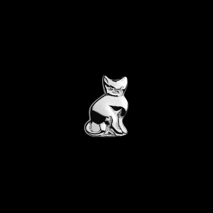 Silver cat charm