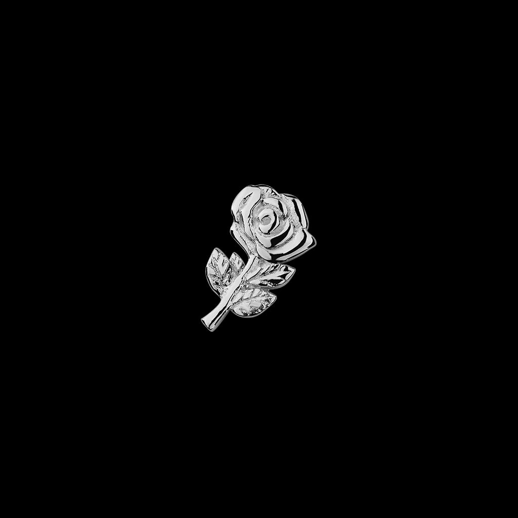 Silver rose charm