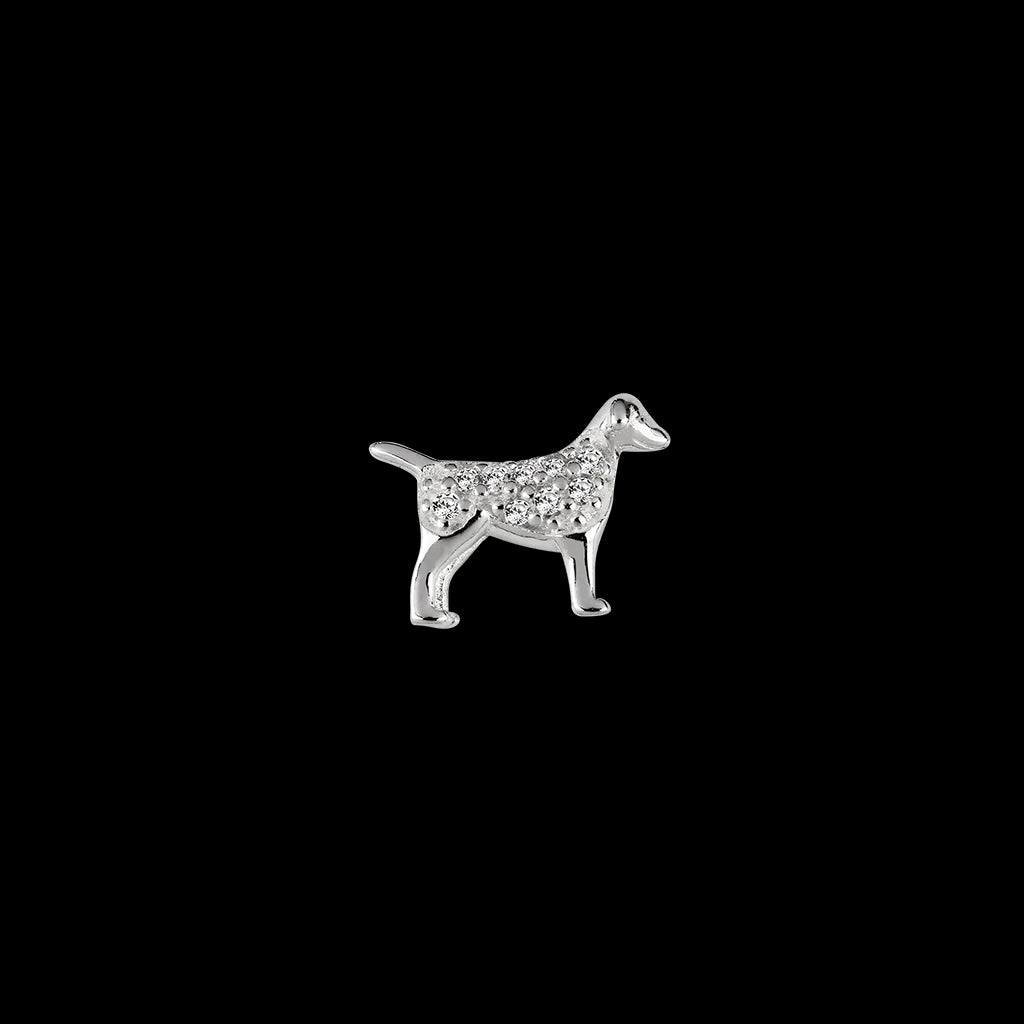 Silver dog charm