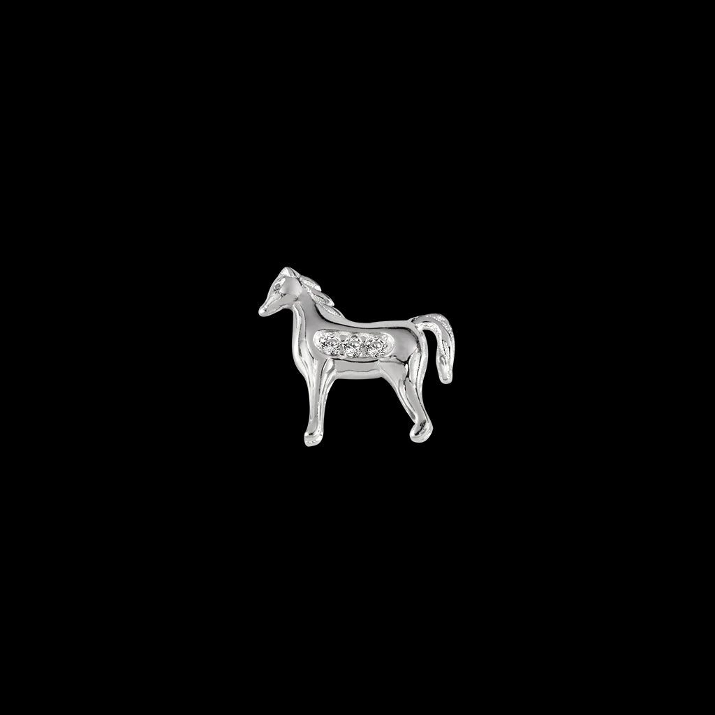 Silver horse charm