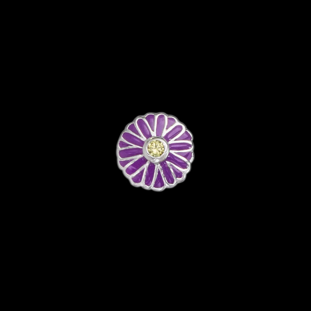 purple flower charm