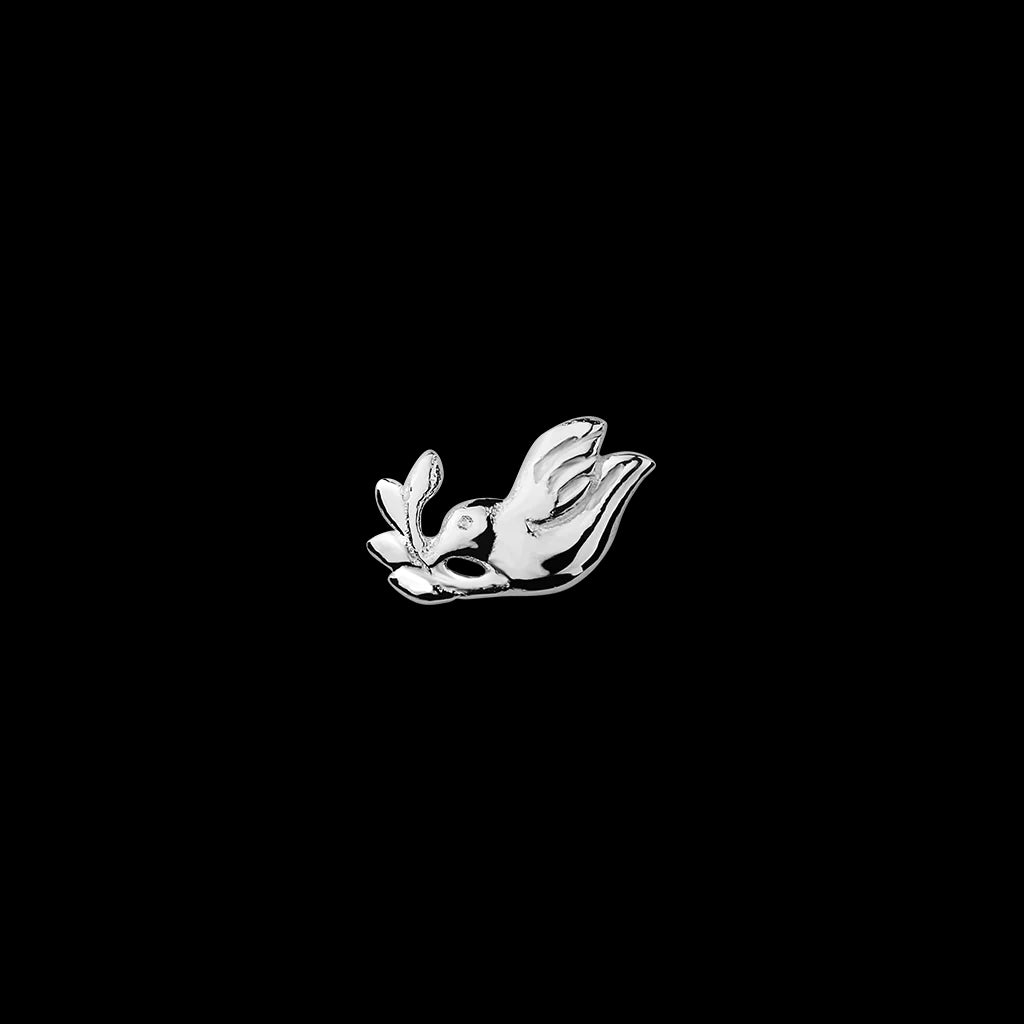 silver dove peace charm