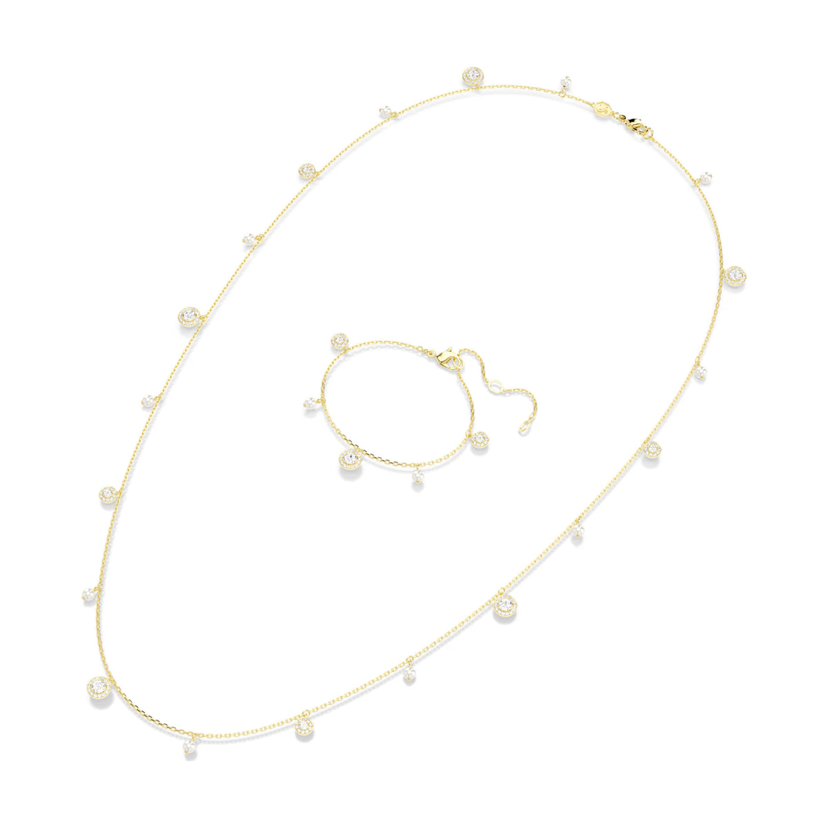 Swarovski Una Angelic strandage with crystal pearls, worn as a long necklace or doubled as a bracelet