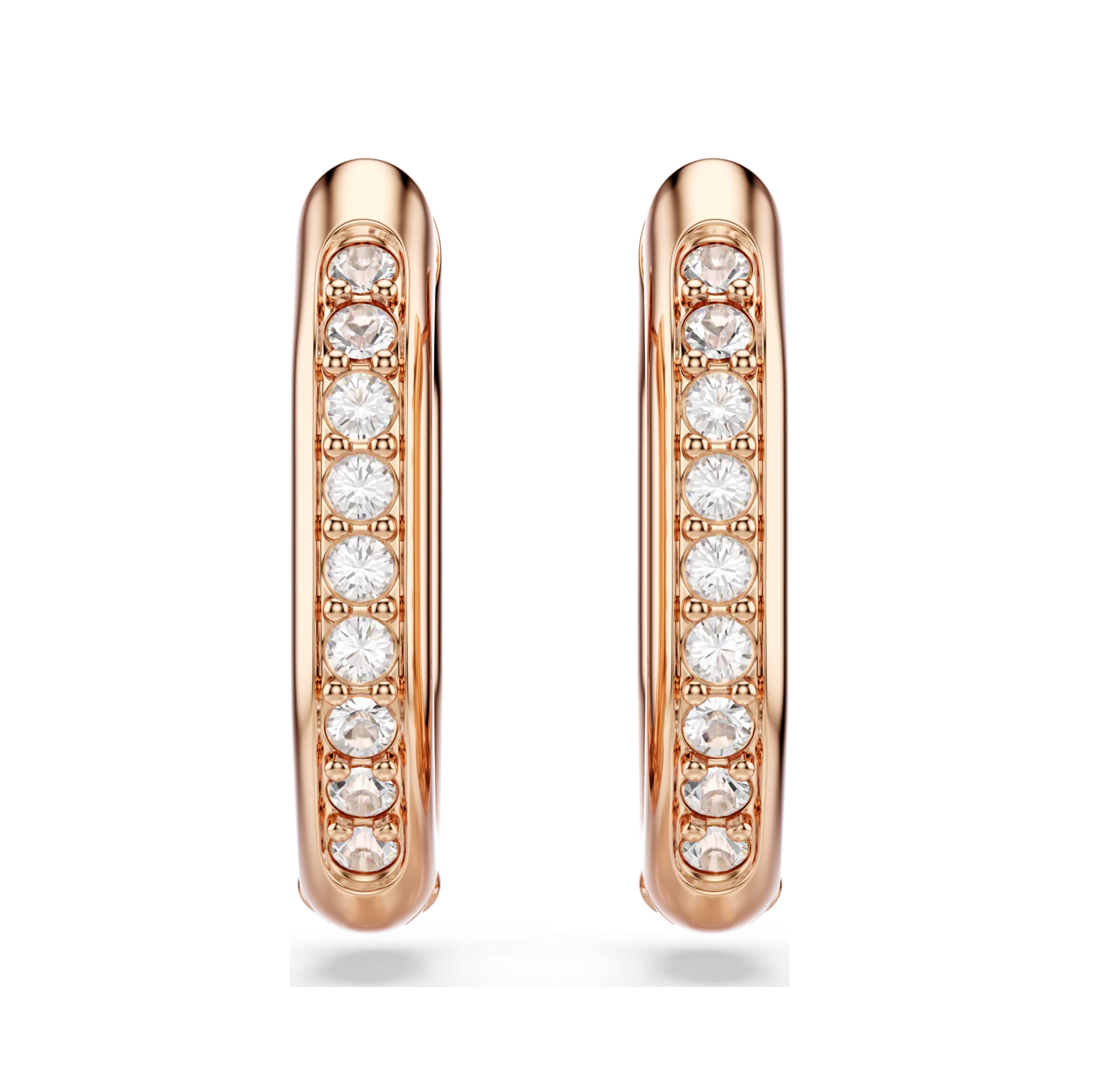 Swarovski Dextera Octagon Rose Gold Hoop Earrings