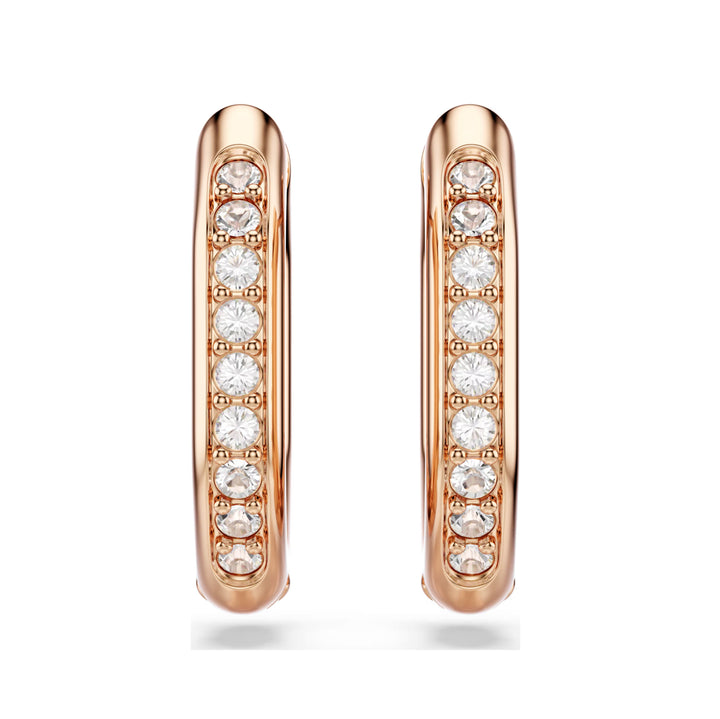 Swarovski Dextera Octagon Rose Gold Hoop Earrings