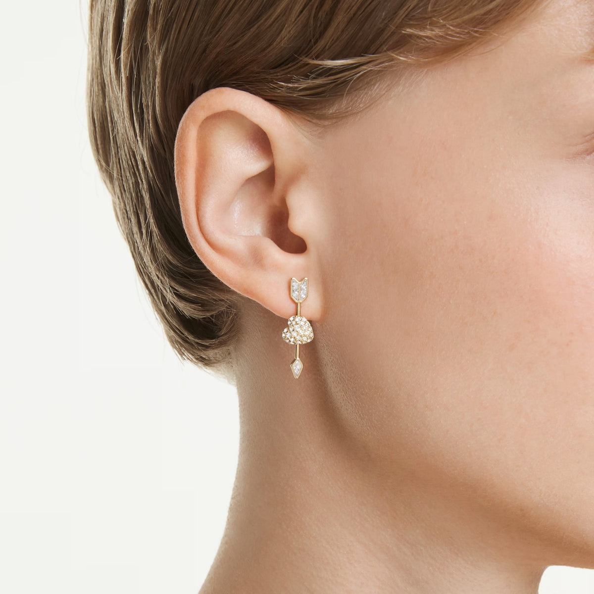 Swarovski Idyllia drop earrings Heart with arrow