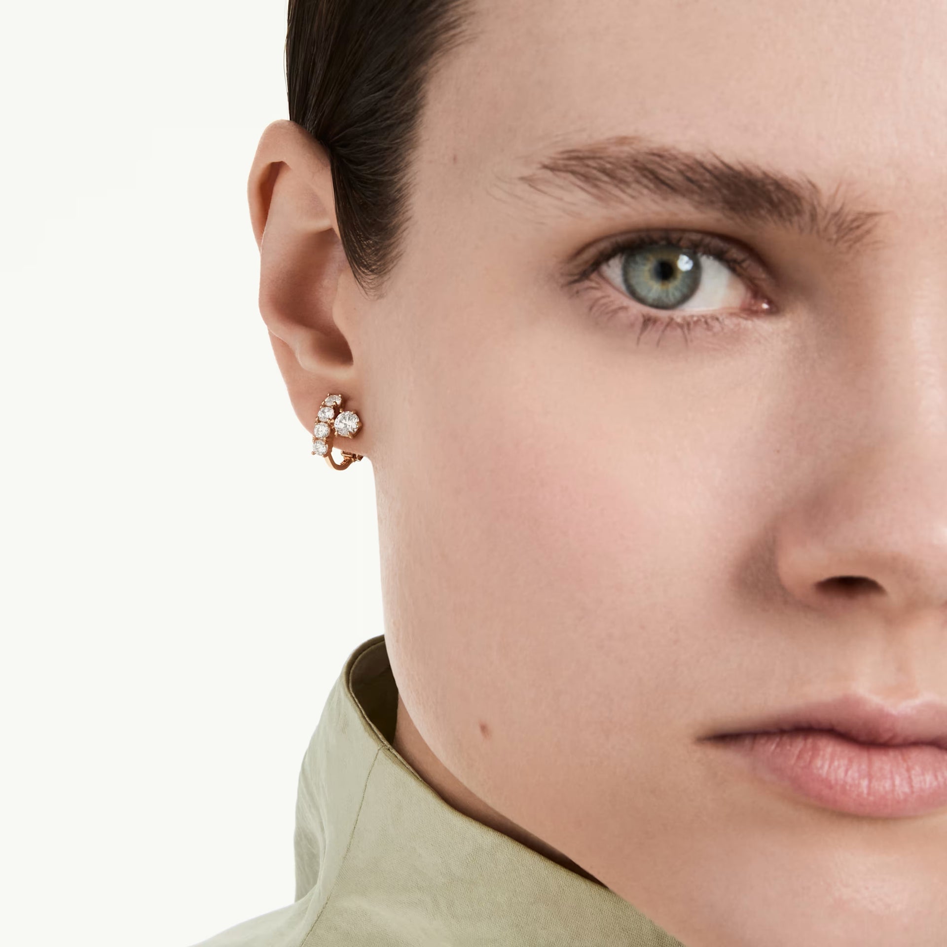Swarovski Matrix Clip Earrings Round Cut - View 2 | Wrights Jewellers NZ
