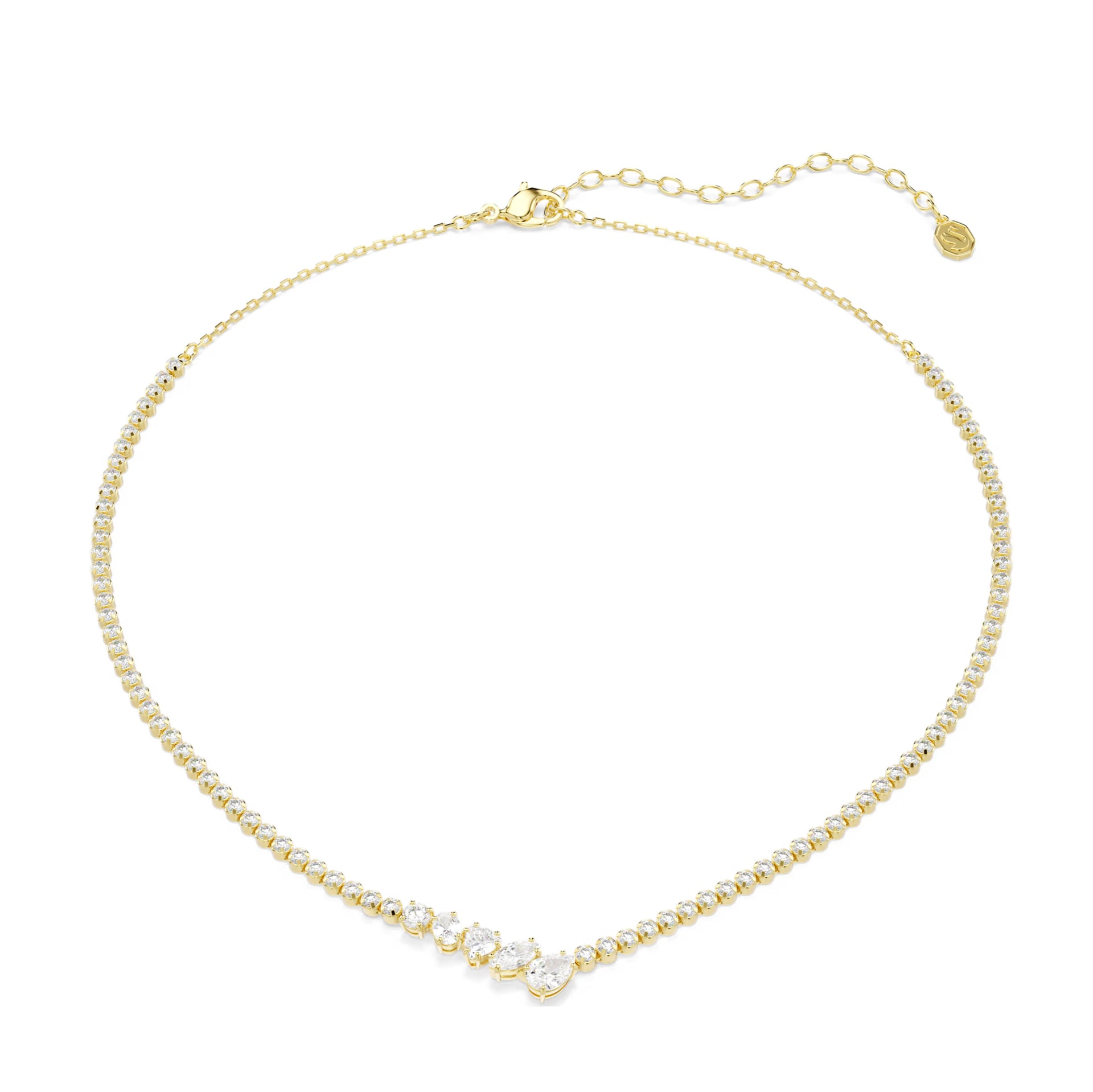 Swarovski Mesmera V-shape Necklace in Gold