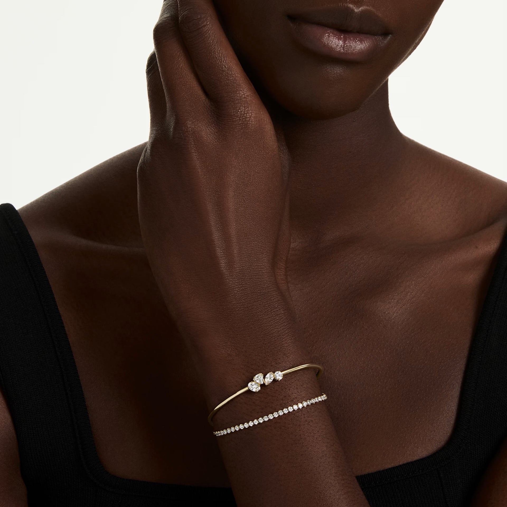 Swarovski Mesmera Double Bracelet in Gold